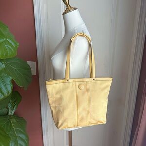 SOLD Butter Yellow Coach Tote Bag